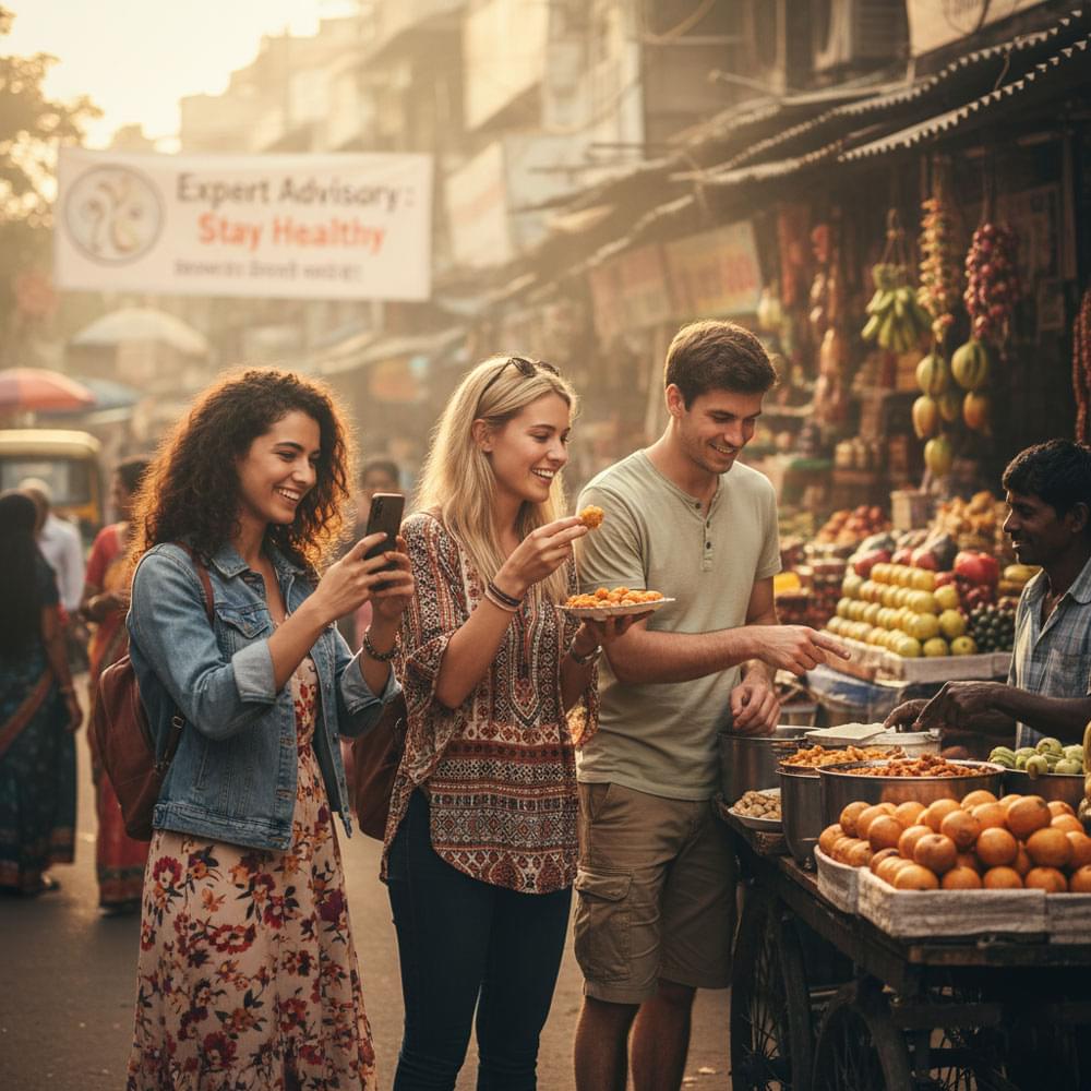 India Food Safety Guide, India Travel Advisory, Traveler Food Safety India, Safe Eating in India, India Spice Level, Food Safety Guide and Advisory, India Food Safety Guide, India Travel Advisory, Safe Eating in India, Traveler Food Safety India, India Spice Level, Delhi Belly Prevention, Safe Water in India, Indian Food for Tourists, India Health Tips, Food Safety Guide and Advisory, India street food safety tips, traveler food safety India water bottle seal, Indian spice level guide table, safe eating advisory India, ultimate India food safety guide, local expert India travel advisory
