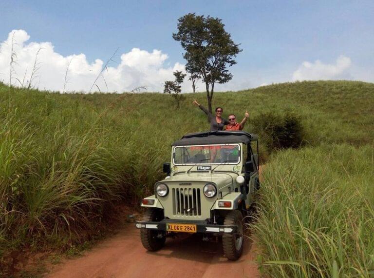 Thekkady Eco Safari Experience, Thekkady Guided Eco Safari, Thekkady Jeep Safari, Eco Safari Thekkady, Thekkady Safari Cost, Open jeep safari with guide during Thekkady Eco Safari Experience